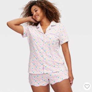 Roller Rabbit X Target Hearts Short Sleeves Shorts Pajamas Set